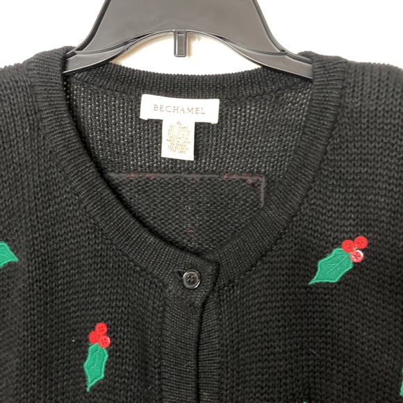 Bechamel Women's Black & Red Embroidery Christmas Sweater XL XLARGE PLUS SIZE - Picture 4 of 10